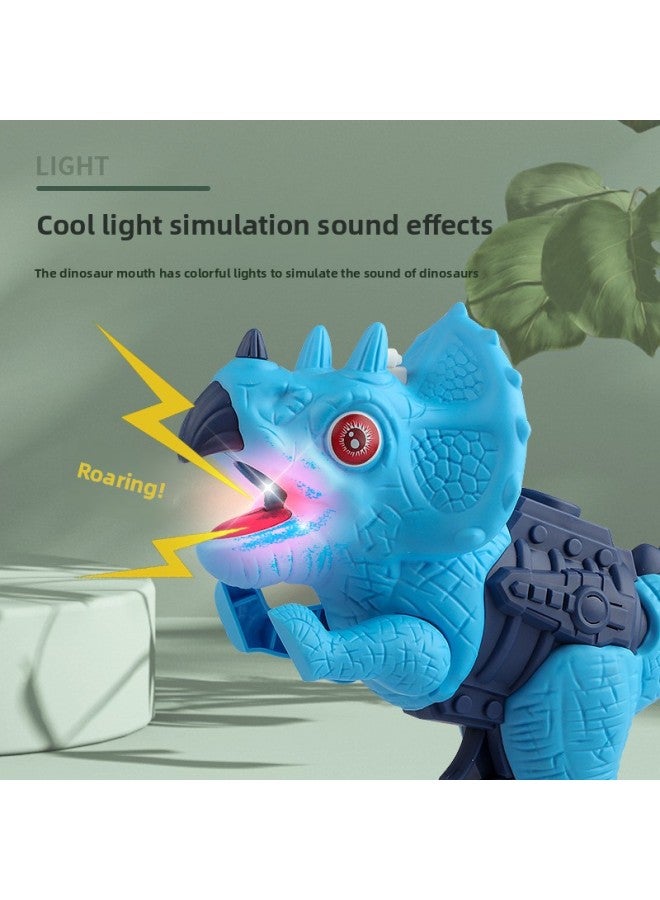 Dinosaur Spray Gun Simulation Tyrannosaurus Rex Model Sound And Light Sound Effects Boys And Girls Children Toys Water Spray Gun -Color:Yellow-double Crown Dragon (color Box)  - Image 5