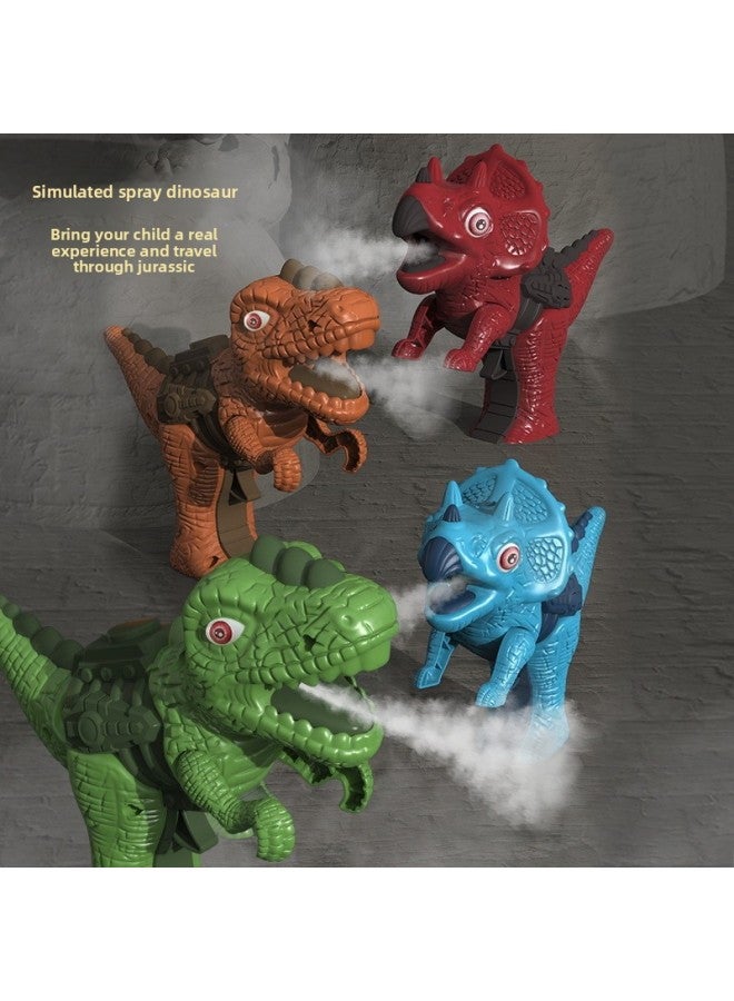 Dinosaur Spray Gun Simulation Tyrannosaurus Rex Model Sound And Light Sound Effects Boys And Girls Children Toys Water Spray Gun -Color:Yellow-double Crown Dragon (color Box)  - Image 4