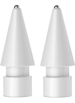 KASTWAVE Tips Replacement for Apple Pencil 1st Gen and 2nd Gen, No Wear Out Fine Point Precise Control Pen Like Nibs for Apple Pencil (Light Grey 0.8mm 2 Pack)  - Image 1