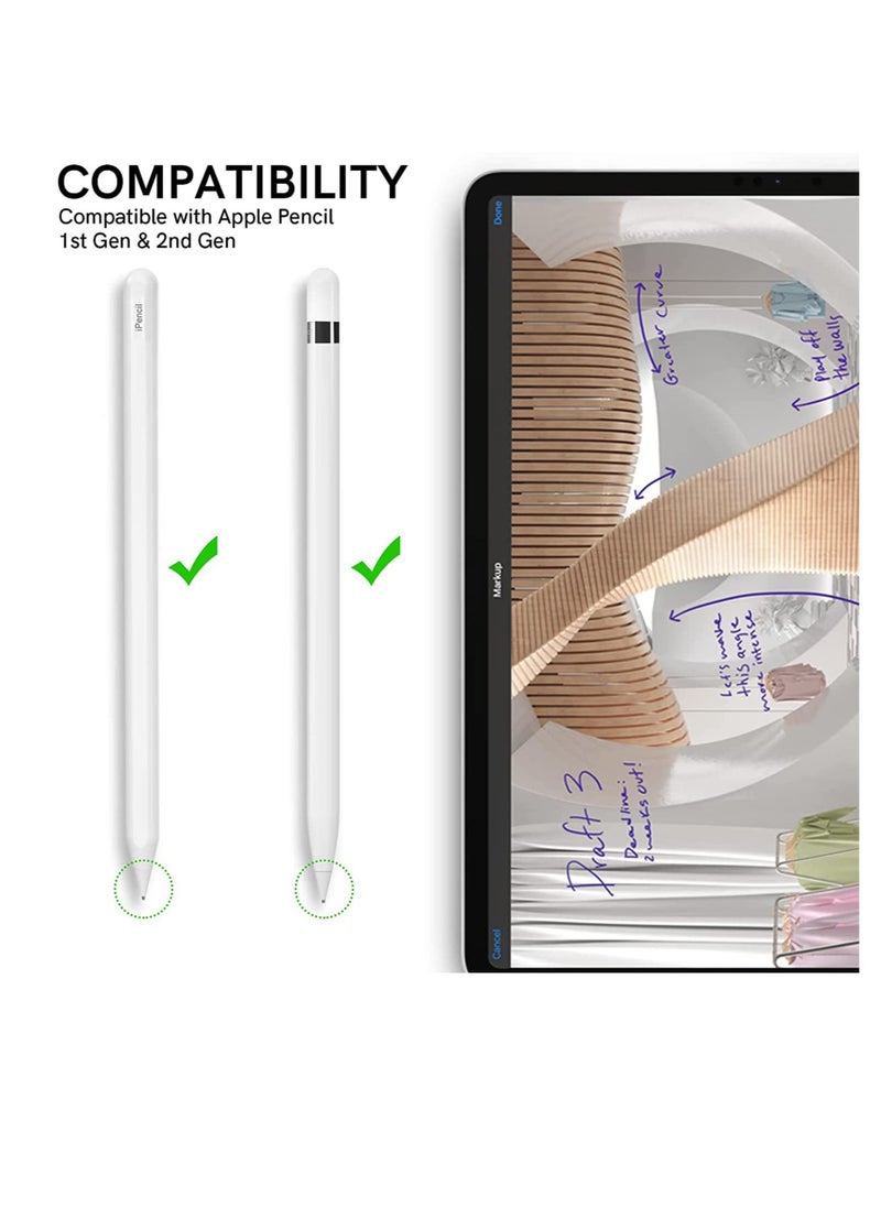 KASTWAVE Tips Replacement for Apple Pencil 1st Gen and 2nd Gen, No Wear Out Fine Point Precise Control Pen Like Nibs for Apple Pencil (Light Grey 0.8mm 2 Pack)  - Image 5