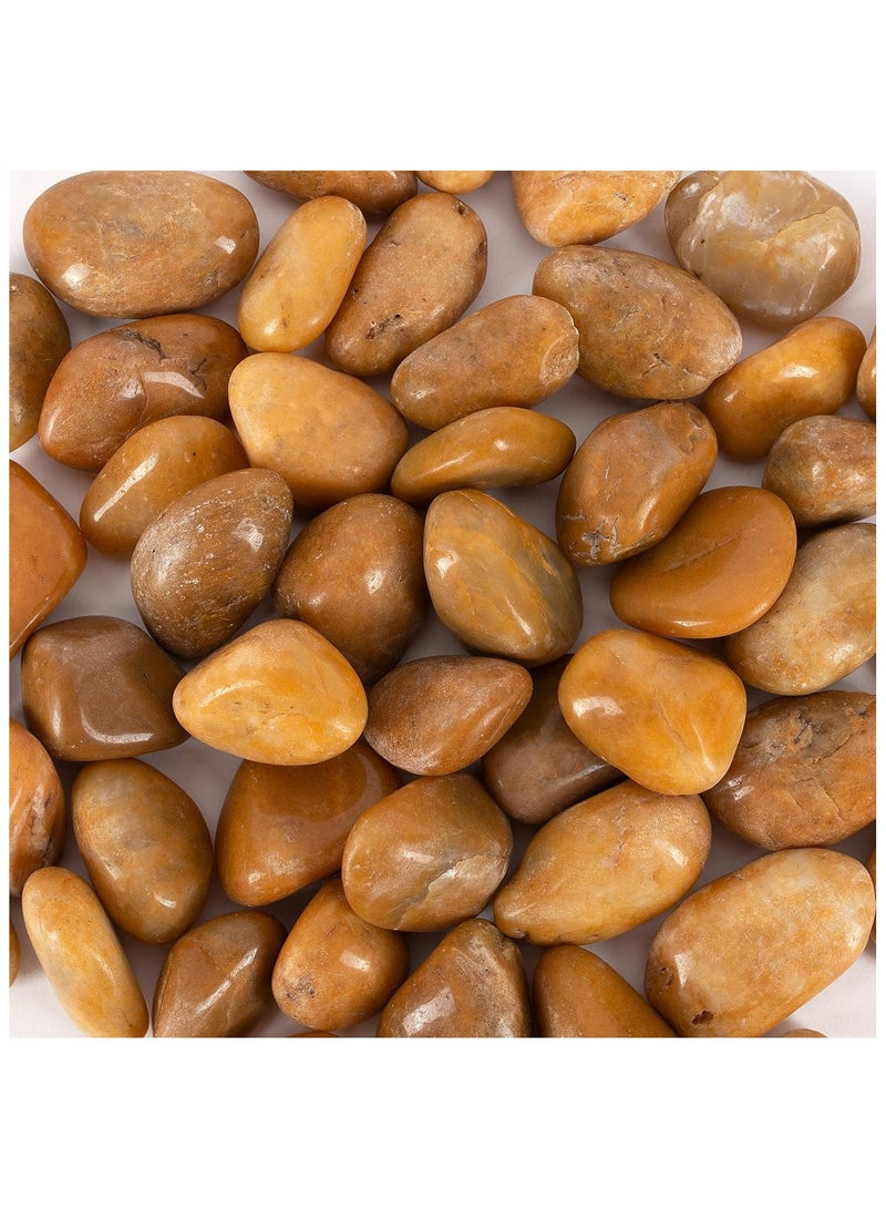 Home zone River Rocks Pebbles 4-6cm for Plants Natural Decorative Polished Stones for Planters Succulent Rocks 5LB (2.25KG)  - Image 1