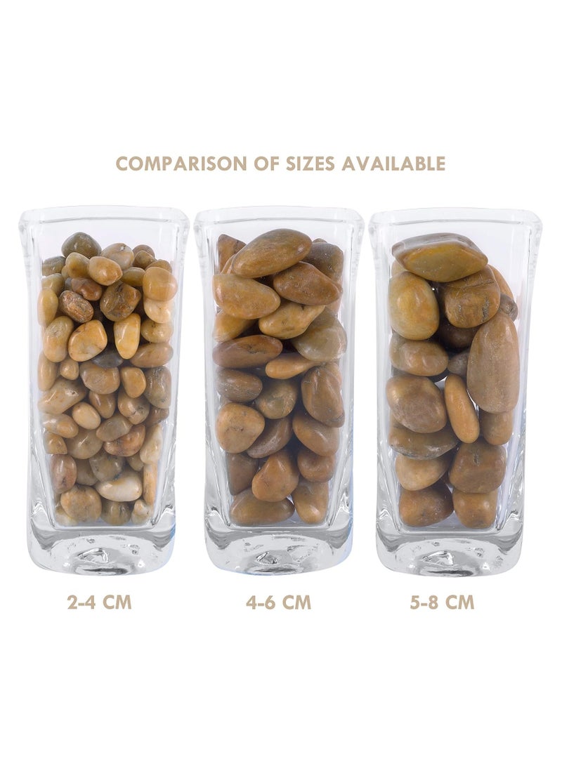 Home zone River Rocks Pebbles 4-6cm for Plants Natural Decorative Polished Stones for Planters Succulent Rocks 5LB (2.25KG)  - Image 5