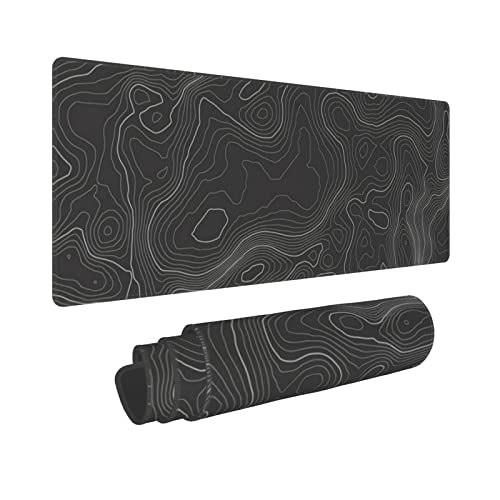 Echoserein,Topographic Contour Gaming Mouse Pad Large XL Long Extended Pads Big Mousepad Keyboard Mouse Mat Desk Pad Home Office Decor Accessories for Computer Pc Laptop,Rubber - Image 1