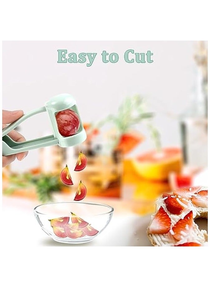 erorex Grape Cutter, Stainless Steel kitchen Gadget Fruit Slicer, Slicer Machine Cherry Tomato Strawberry Slicer for Kitchen Vegetable Fruit Salad Cake Cutting Tools - Image 2