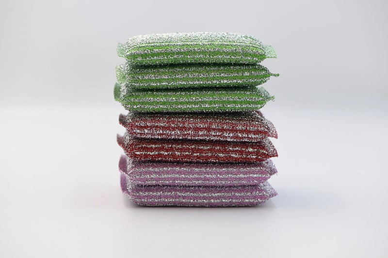 7Pcs Soft Cleaning Scouring Pad, Aluminum Titanium Alloy Wire Material, Abrasive-Free, No Scratches, Sponge Core, Flexible & Water Absorbent - Image 4