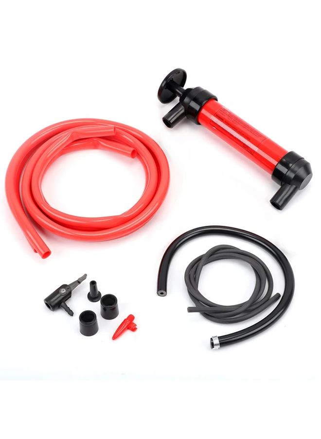 9 Pcs Oil Extractor Multifunctional Suction Pump Set For Gasoline Oil And Liquid Transfer Manual Fuel Siphoning Emergency - Image 1
