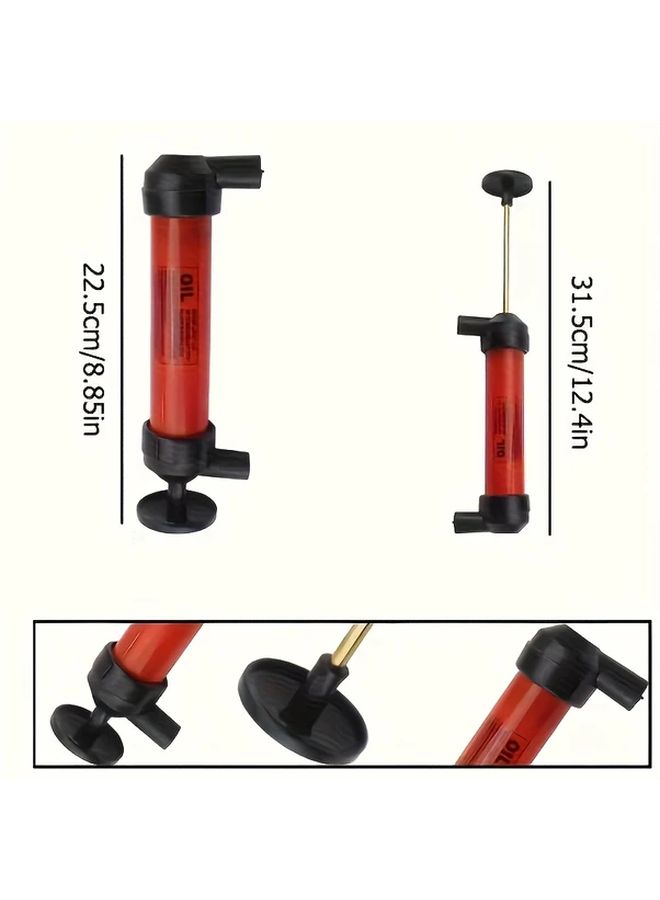 9 Pcs Oil Extractor Multifunctional Suction Pump Set For Gasoline Oil And Liquid Transfer Manual Fuel Siphoning Emergency - Image 2