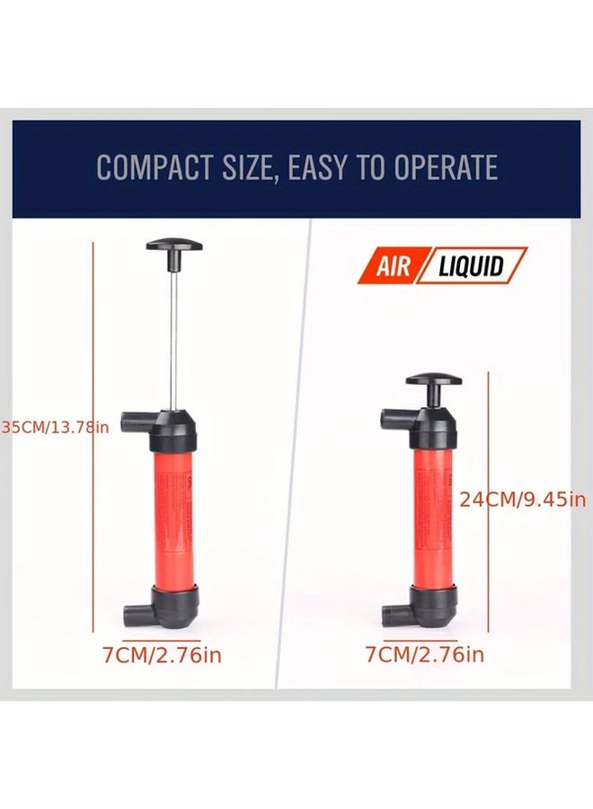 9 Pcs Oil Extractor Multifunctional Suction Pump Set For Gasoline Oil And Liquid Transfer Manual Fuel Siphoning Emergency - Image 4