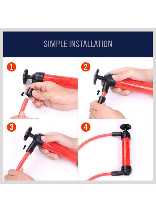 9 Pcs Oil Extractor Multifunctional Suction Pump Set For Gasoline Oil And Liquid Transfer Manual Fuel Siphoning Emergency - Image 5