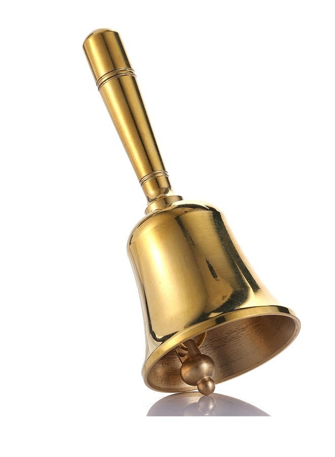 Osowake Super Loud Solid Brass Small Hand Bell for Ringing at Wedding, Hand Bells for Seniors Bedside, Teacher Classroom, Dinner, Meditation Bell (Large) - Image 1