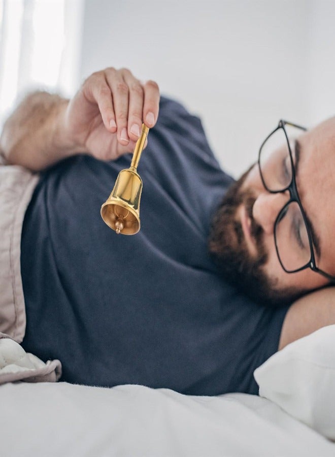 Osowake Super Loud Solid Brass Small Hand Bell for Ringing at Wedding, Hand Bells for Seniors Bedside, Teacher Classroom, Dinner, Meditation Bell (Large) - Image 4