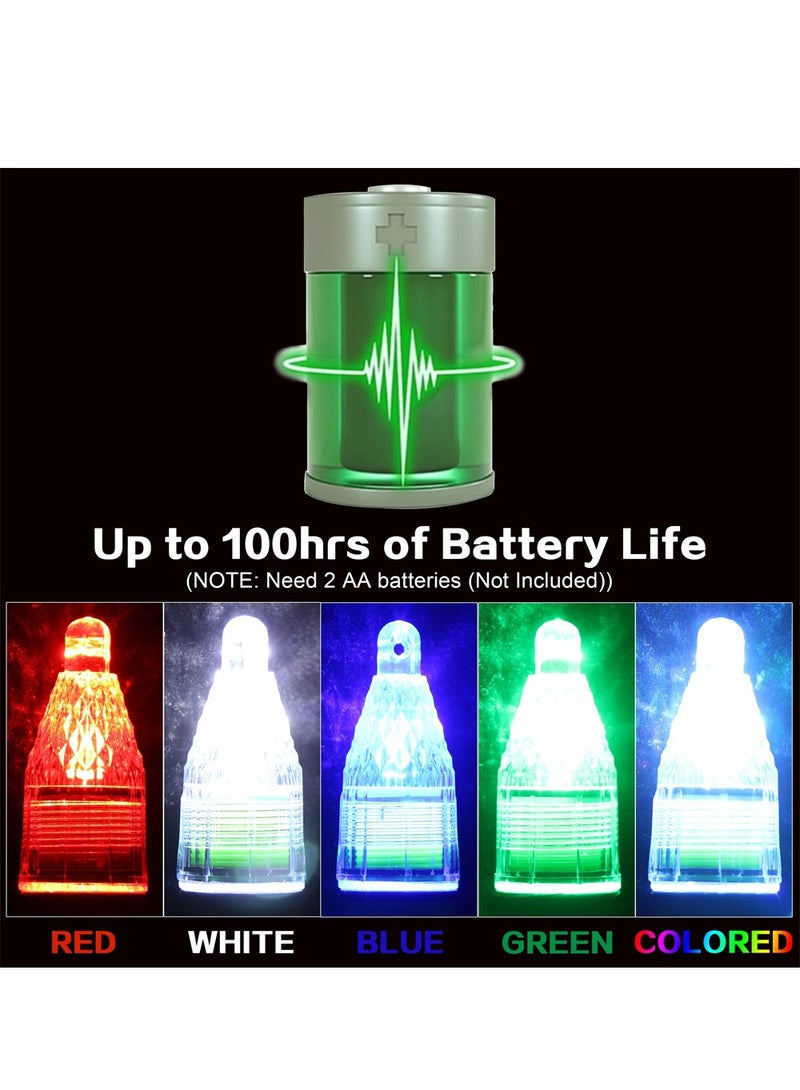 Excefore LED Underwater Fishing Light, 4Pcs Deep Drop Super Waterproof LED Fishing Light, Attractive Glow Bait Lure Green Lamp Night Fishing Tools for Saltwater Freshwater - Image 3