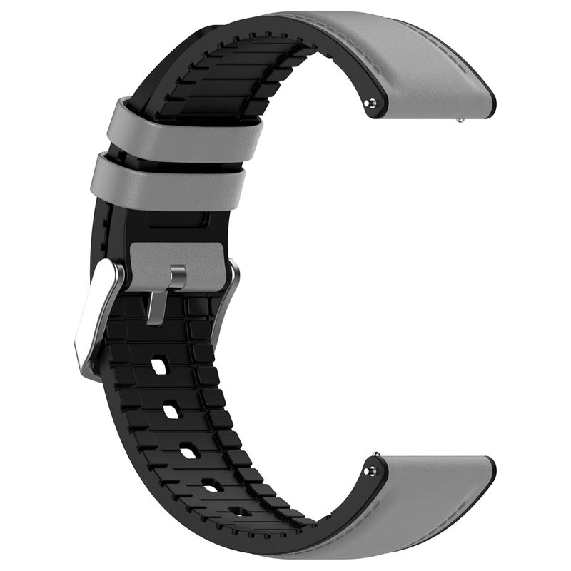 ACM حزام ساعة جلد سيليكون 22 مم متوافق مع ساعة فاستراك ديزاير Fx1 برو الذكية حزام فاخر - Image 2