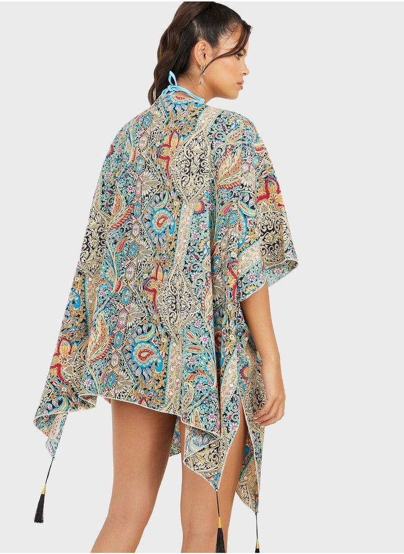 Floral Printed Kimono Jacket - Image 2