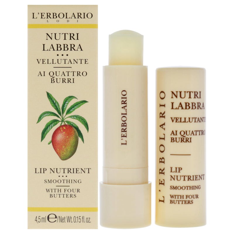 L'Erbolario LErbolario Lip Nutrient  Smoothing Lip Stick with Four Butters  Softness and Suppleness for Lips  Moisturizing and Replenishing Lip Care  Lip Balm for Dry and Cracked Lips  015 oz