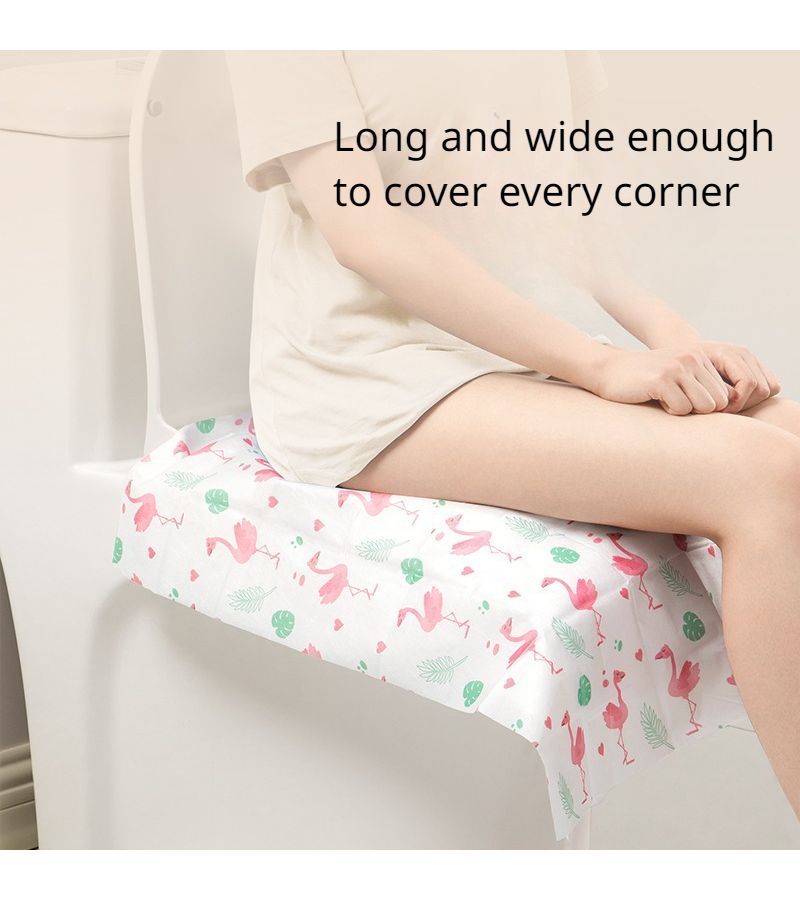 10pcs Flamingos Soft Disposable Toilet Seat Covers For Travel Hotel Medical Use - Image 2