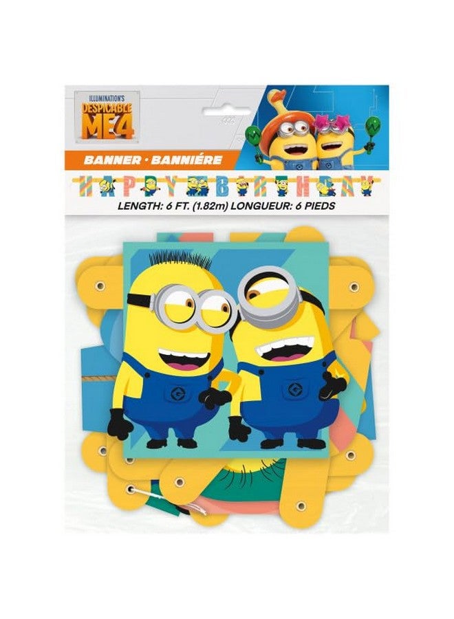 Unique Despicable Me Birthday Party Supplies Bundle Pack includes Happy Birthday Banner and Hanging Decorations - Image 3