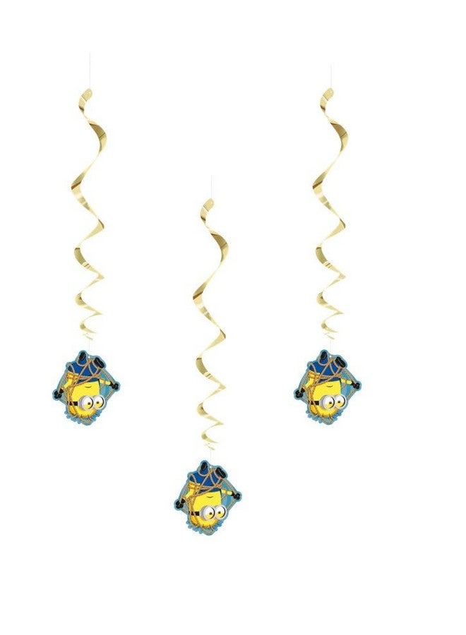 Unique Despicable Me Birthday Party Supplies Bundle Pack includes Happy Birthday Banner and Hanging Decorations - Image 4
