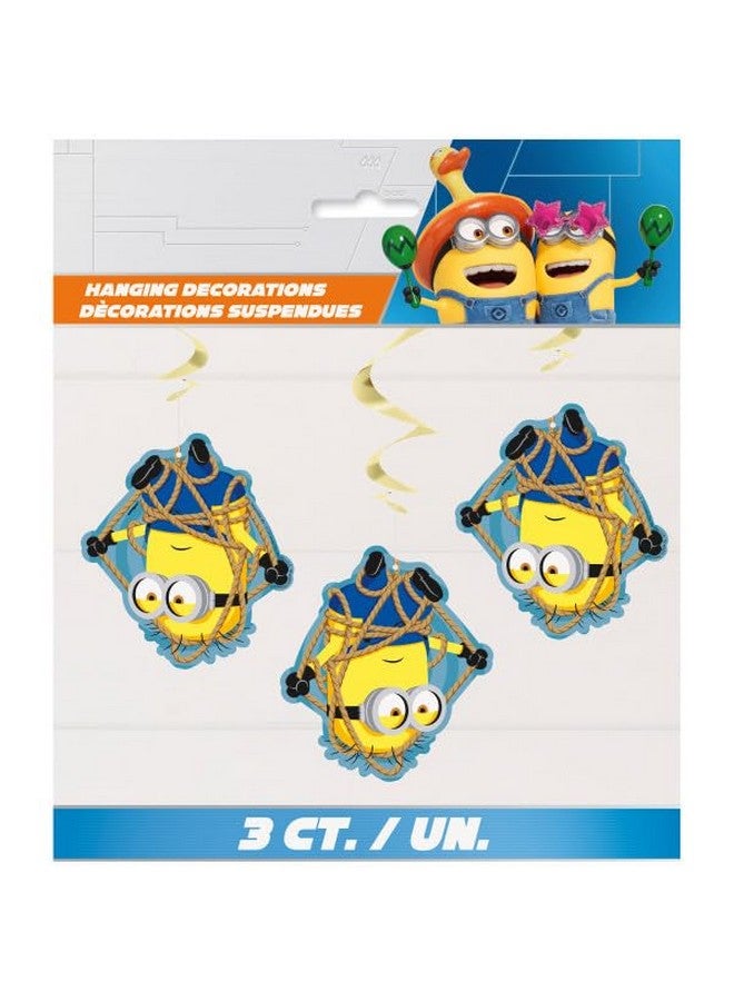 Unique Despicable Me Birthday Party Supplies Bundle Pack includes Happy Birthday Banner and Hanging Decorations - Image 5