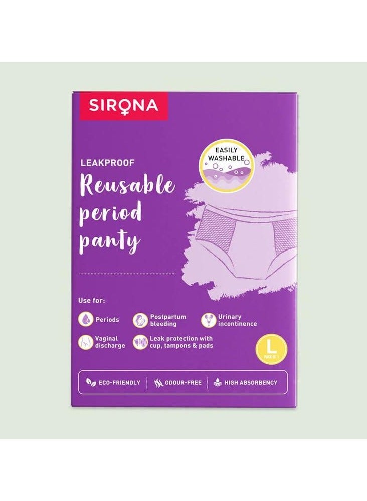 Sirona Reusable Period Panty for Women - L Pack of 1 - Image 1
