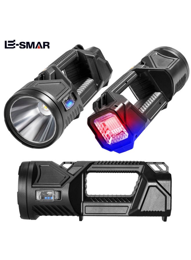 ✅P70 Strong Light Searchlight Outdoor Multifunctional Lighting LED Flashlight Long-shot Charging Strong Light Portable-Colour:. ♥ ◈ ♤ ♤ ◈ W5161-3 Small Armored Portable Lamp ♥ ◈ ♤ ♤ ◈ - Image 2