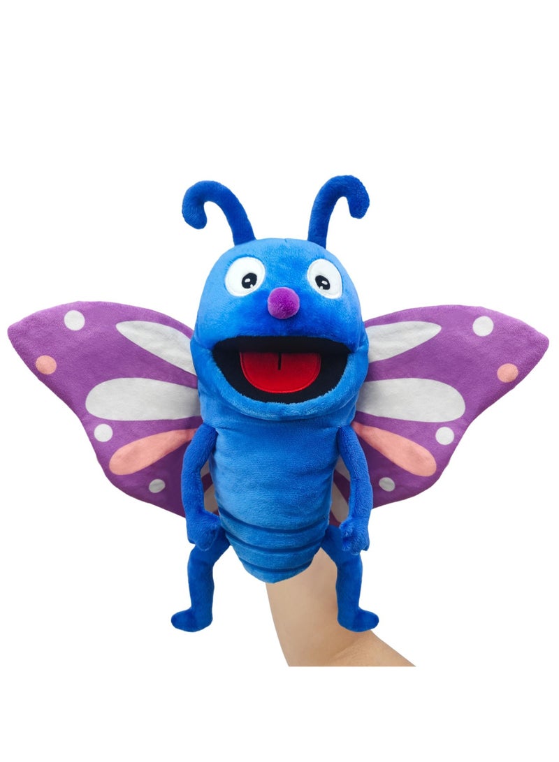 SOLARAE hand puppets butterfly puppet animal puppets 13",puppets for kids Insect animal puppets for toddlers 1-3 hand puppets for kids, butterfly gifts hand puppets for kids age 4-8 8-10 Role Play - Image 1