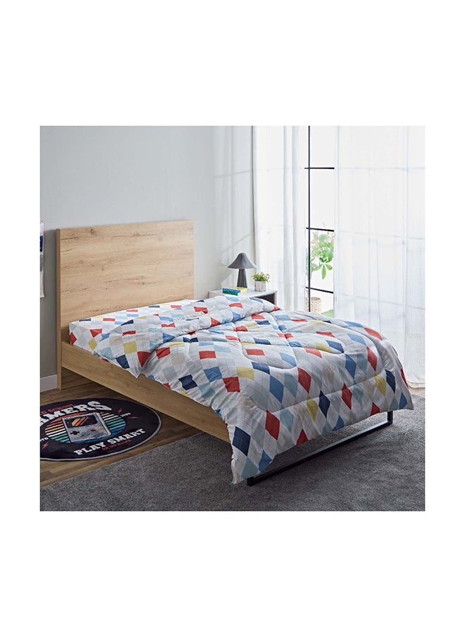 Home Box Nora Twin Plaid Microfibre Reversible Comforter 220 x 160 cm  - Image 1