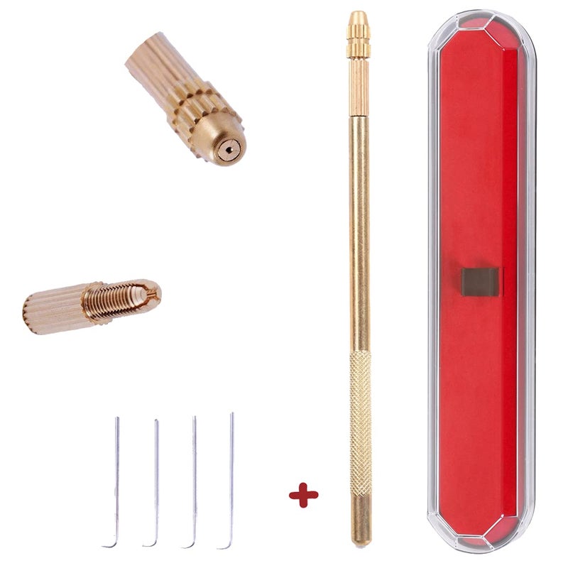 Ventilating Needle for Lace Wig  AliLeader Brass Ventilating Holder and 4 Different Size Stainless Steel Needles 11 12 23 34 for MakeRepair Lace Wig