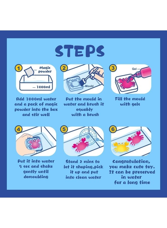 ARGT مجموعة ألعاب حبات الماء السحرية – مجموعة صانع حيوانات البحر الجيلي DIY مع صندوق، لعبة حسية إبداعية للأطفال 3 سنوات فما فوق - Image 4
