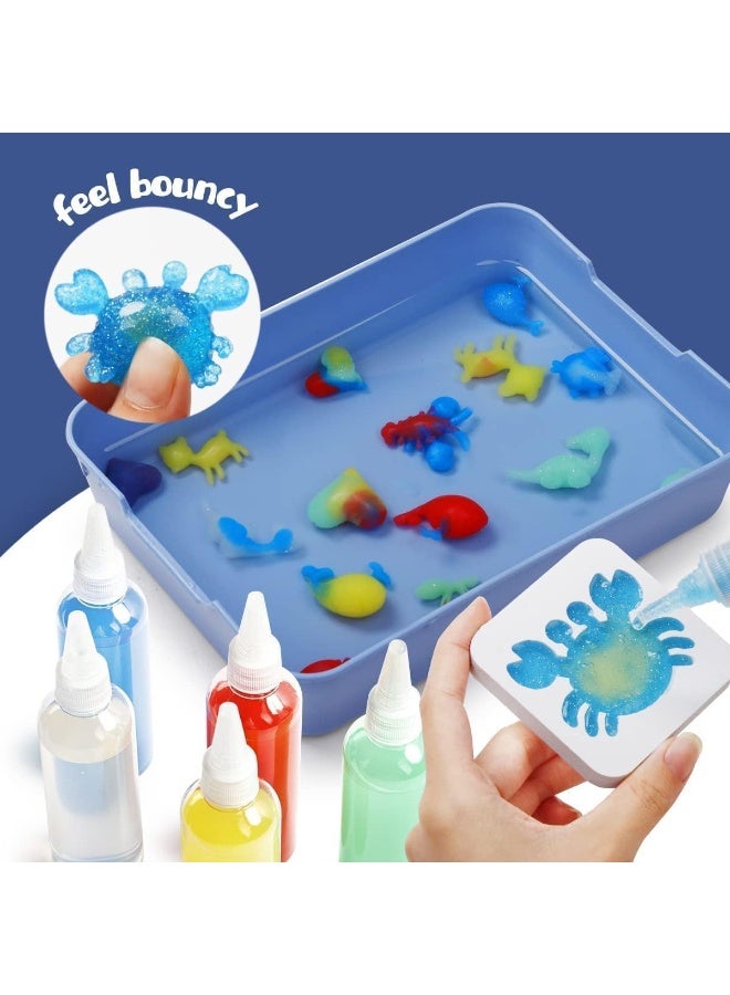 ARGT مجموعة ألعاب حبات الماء السحرية – مجموعة صانع حيوانات البحر الجيلي DIY مع صندوق، لعبة حسية إبداعية للأطفال 3 سنوات فما فوق - Image 5