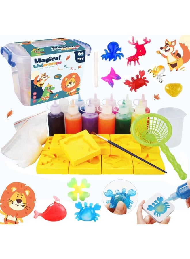 ARGT مجموعة ألعاب حبات الماء السحرية – مجموعة صانع حيوانات البحر الجيلي DIY مع صندوق، لعبة حسية إبداعية للأطفال 3 سنوات فما فوق - Image 1