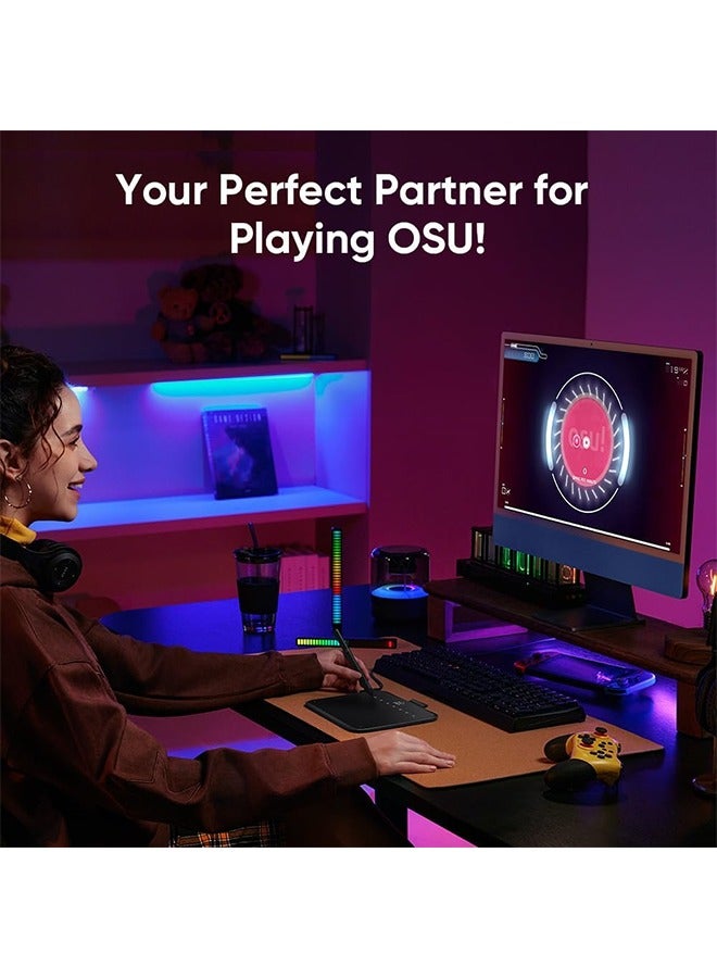 إكس بي بن جهاز لوحي للرسومات XPPen Deco 640، 16 ألف مستوى ضغط، مساحة رسم 16×9 سم، 8 مفاتيح، 60 إمالة، مناسب لألعاب OSU، يعمل بنظام Android وWindows وMac - Image 5