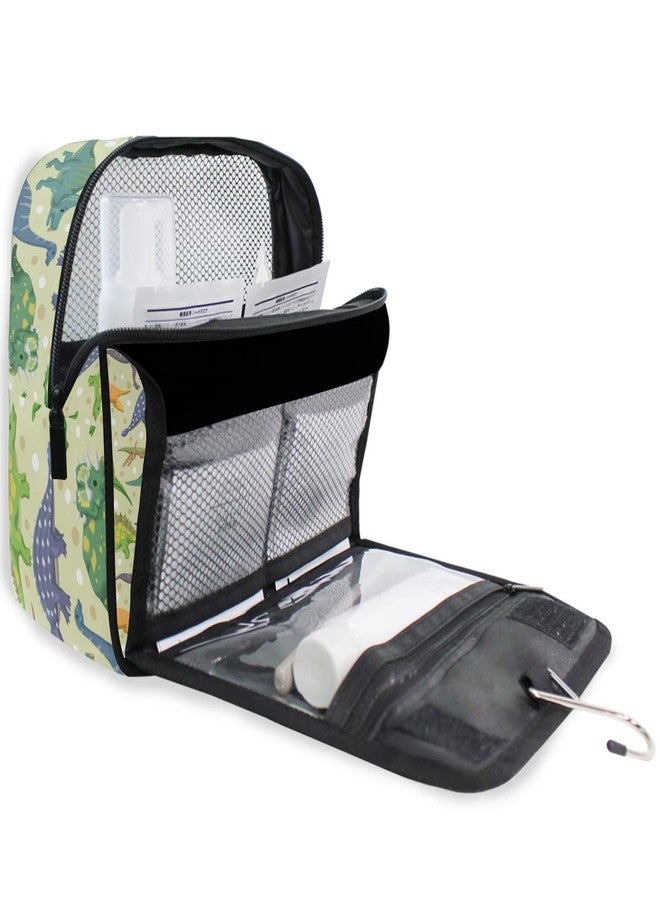 senya Hanging Travel Toiletry Bag Kit Boys Makeup Case Cosmetics Organizer for Men Women (Cute Dinosaur) - Image 4