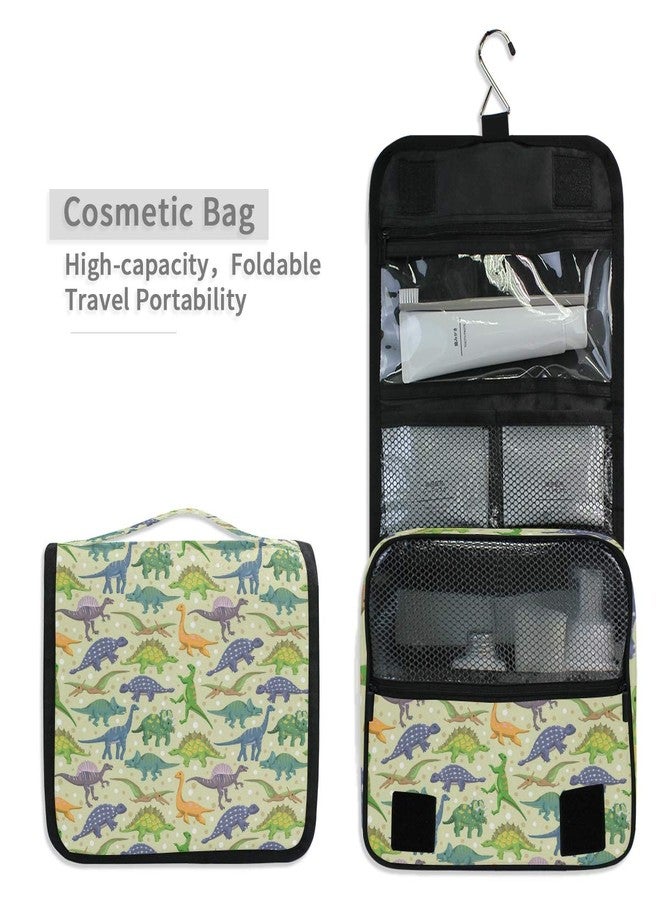 senya Hanging Travel Toiletry Bag Kit Boys Makeup Case Cosmetics Organizer for Men Women (Cute Dinosaur) - Image 5