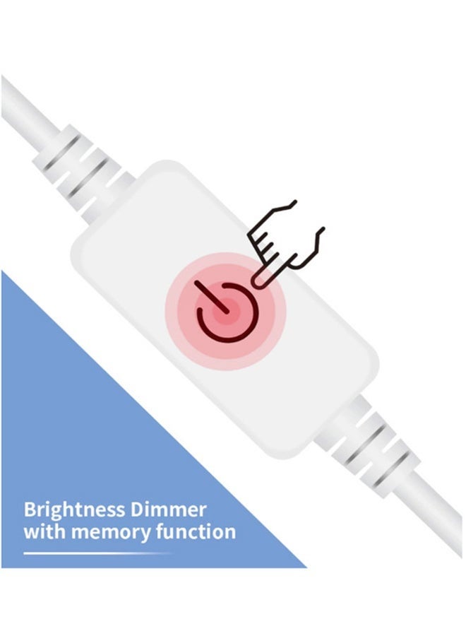 إلترازون 10-Piece LED Vanity Mirror Light Set | Cool White Dimmable Bulbs with Adjustable Brightness, USB Power, Easy Installation for Makeup Mirror, Dressing Table & Bathroom Decor – 45x45x51cm - Image 2