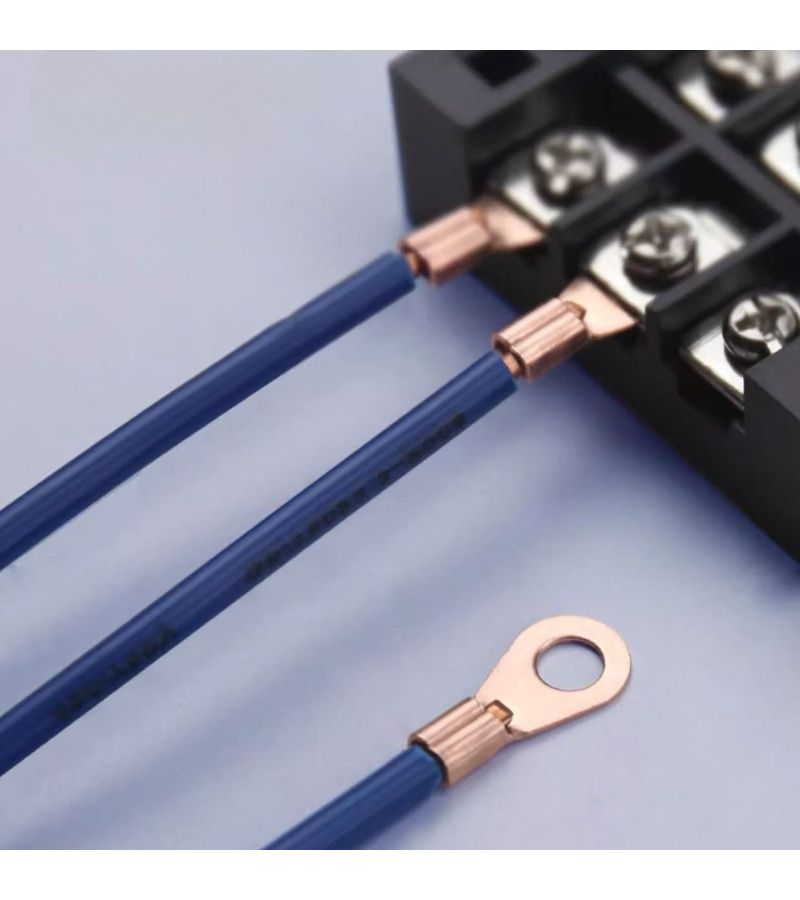 OT 100A 8 Pieces Open Type Terminal Purple Copper Crimping Cable End Connector - Image 5