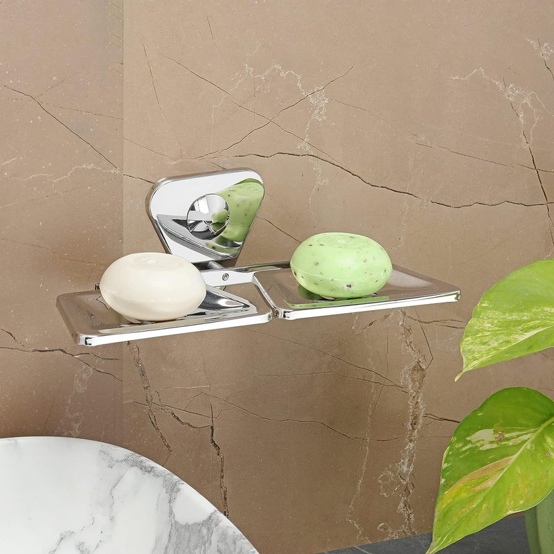 FORTUNE Bathroom Double Soap DishSoap CaseSoap Stand Stainless Steel Set of 1 - Image 1