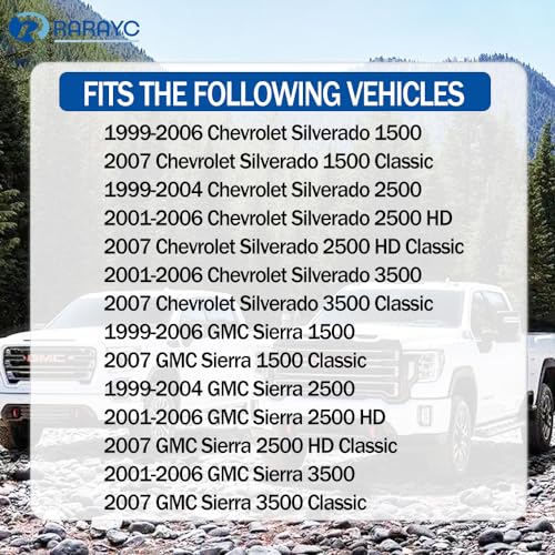 RARAYC Extended Cab Door Handle Metal Rear Driver & Passenger Side Replacements for 1999-2007 Silverado GMC Sierra 1500 2500 3500 Replaces# 15758172 15758171 - Image 2