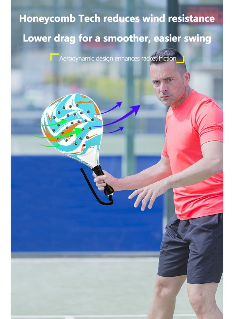 WALALLA 2 Pack Padel Tennis Racquet, Professional Paddle Tennis Racket, Lightweight Paddle Racquet  with Carry Bag, 2 Tennis for Men & Women - Image 5