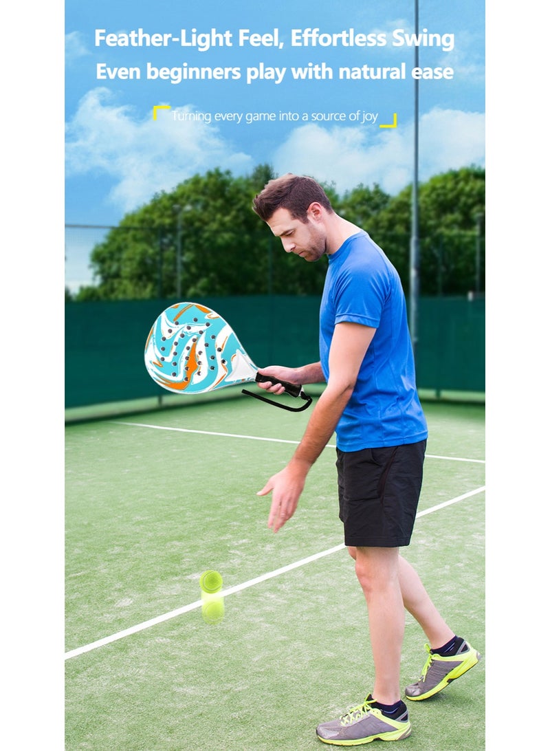 WALALLA 2 Pack Padel Tennis Racquet, Professional Paddle Tennis Racket, Lightweight Paddle Racquet  with Carry Bag, 2 Tennis for Men & Women - Image 3