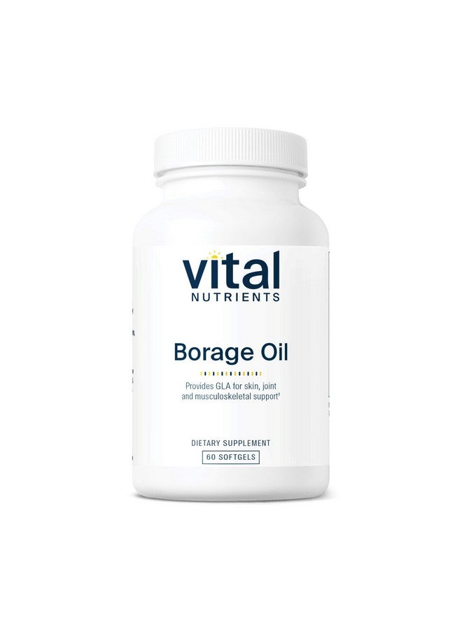 Vital Nutrients Borage Oil 1000mg | High-Dose GLA Omega-6 Supplement | Powerful Antioxidant for Skin, Join, Nerve Function | Gluten, Dairy, Soy Free | Non-GMO | 60 Softgels - Image 1