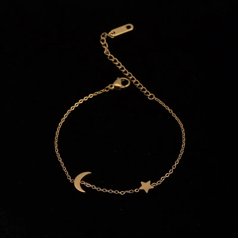 Palmonas  PALMONAS Star Moon Chain Bracelet for Women | 18K Gold Plated, Waterproof & Anti-Tarnish for Women | Best Price UAE