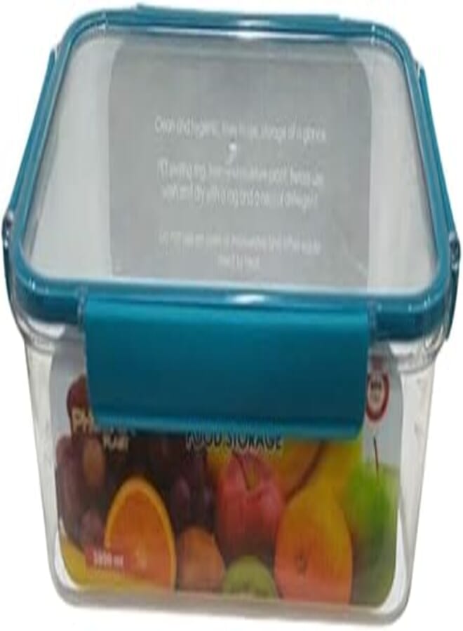 Acrylic Refrigerator Canister 2800Ml, Bpa Free, Clear With Blue Frame Le-Marche_691 