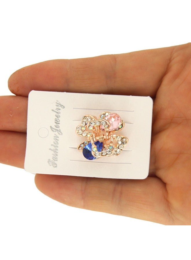 Yeshan Yeshan Rhinestone and Crystal Metal Jaw Claw Hair Clip,Small Butterfly Design Barrettes for Women,pack of 6. - Image 5