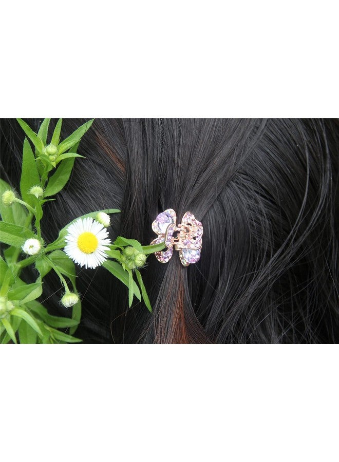 Yeshan Yeshan Rhinestone and Crystal Metal Jaw Claw Hair Clip,Small Butterfly Design Barrettes for Women,pack of 6. - Image 2
