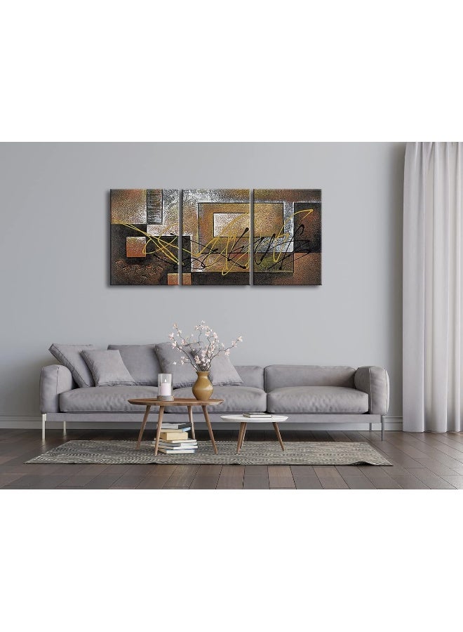 Pyradecor Modern 3 Panels Extra Large Contemporary Canvas Prints Abstract Landscape Pictures Paintings on Canvas Wall Art for Living Room Bedroom Kitchen Home Decorations AH3042-5070 - Image 4