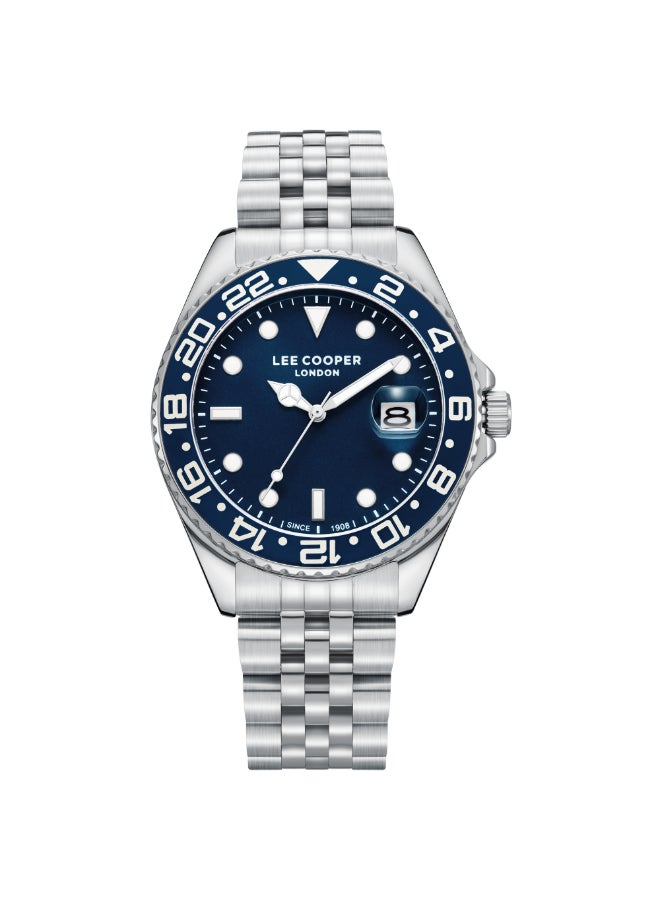 لي كوبر ساعة يد رجالية معدنية بعقارب . -  مم - Image 1