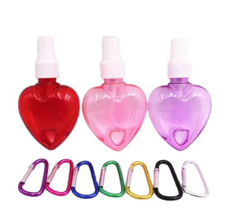 Spray Bottles, Card Shape Perfume Atomizer, Refillable Spray Empty Bottles, Suitable for Water, Alcohol, Makeup, Air Freshener, Moisturizer Hand Sanitizer-MULTICOLOR-heart shape -50ml-1 pc - Image 3