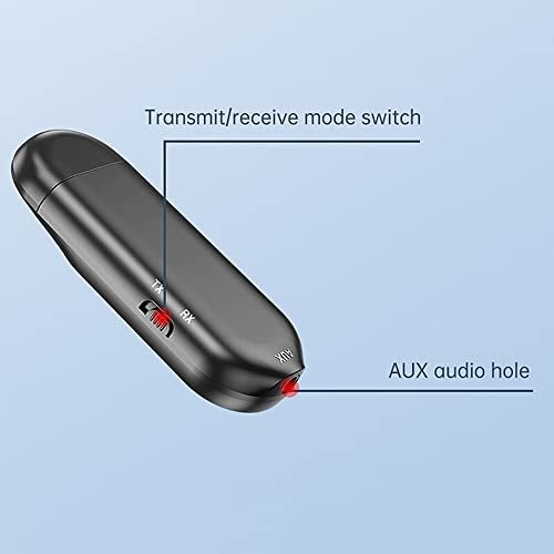 amiciSmart 5.0 Bluetooth Transmitter and Receiver 3.5mm AUX Wireless Dongle for Car Smartphone Laptops TV etc. with LCD Display and Microphone for Audio Transfer - Image 4