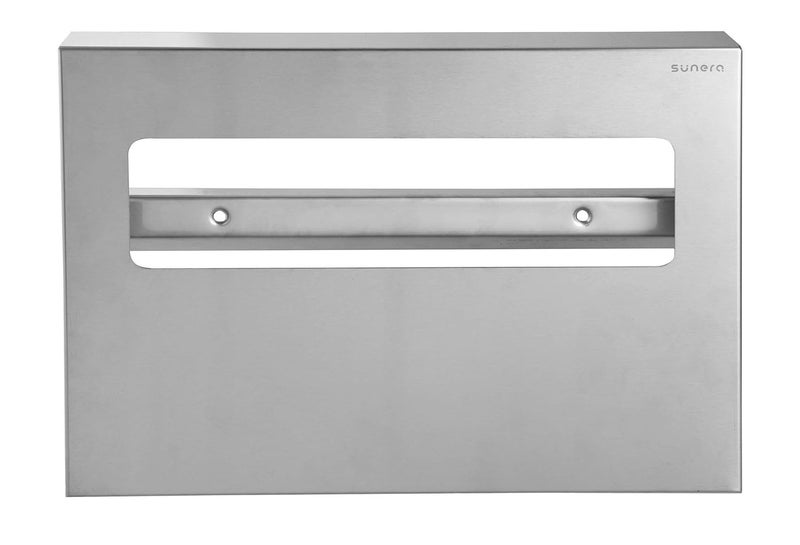 SUNERA Commercial Toilet Seat Cover Dispenser 304 Stainless Steel Wall-Mount 1/2 Fold 250 Sheets Capacity Brush - Image 2